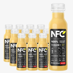nfc农夫山泉nfc苹果香蕉汁大小瓶高清图片