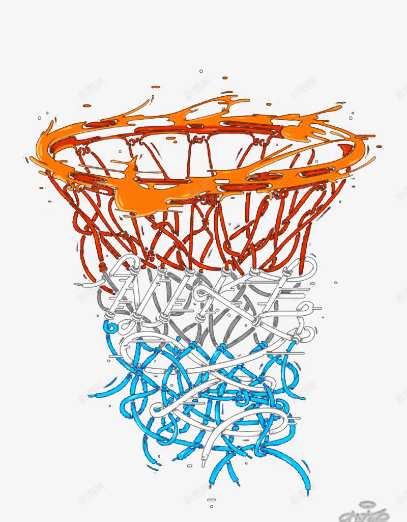 时尚有感的篮球网png免抠素材_88icon https://88icon.com 元素 时尚 篮球网 设计 运动 风格