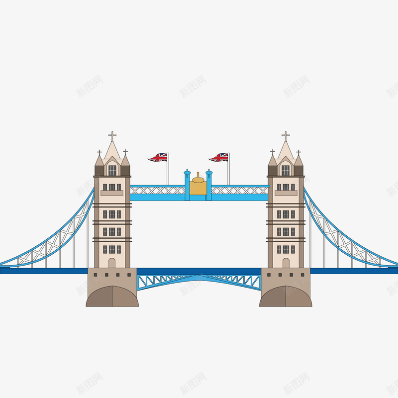 创意伦敦塔桥矢量图ai免抠素材_88icon https://88icon.com 伦敦塔桥 创意 卡通 地标 建筑物 手绘 矢量图