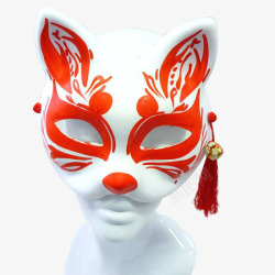 少女风格日式狐狸面具素材