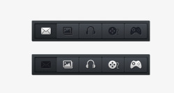 网页UI水平导航菜单素材