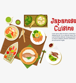 卡通日本菜式素材