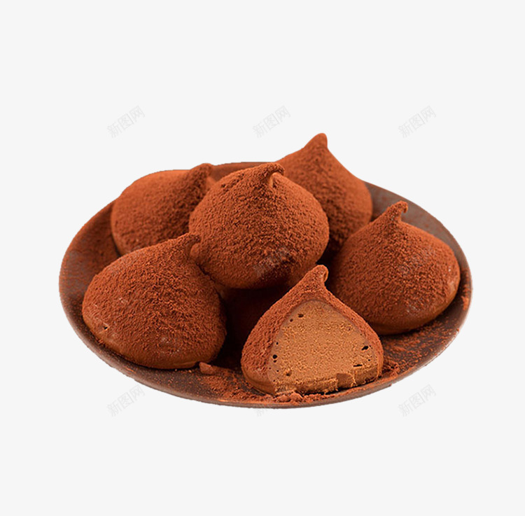 黑松露形巧克力png免抠素材_88icon https://88icon.com png图片 产品食物 免费png 巧克力 松露形状 美食