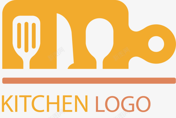 无毒餐具菜刀中式餐饮logo矢量图图标图标