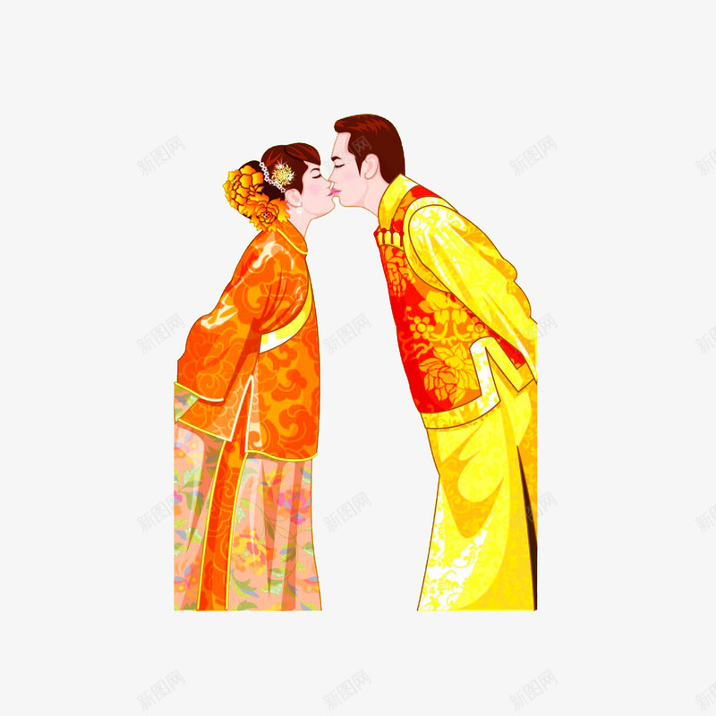 中国风婚礼png免抠素材_88icon https://88icon.com 中国风婚礼 古代婚礼 喜气洋洋的新郎新娘