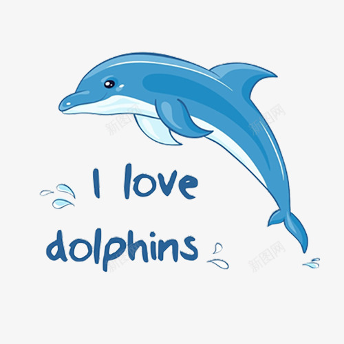 蓝色跳跃的海豚png免抠素材_88icon https://88icon.com 卡通 卡通形象 手绘 手绘海豚 海豚 湖蓝 蓝色海豚 跳跃的海豚