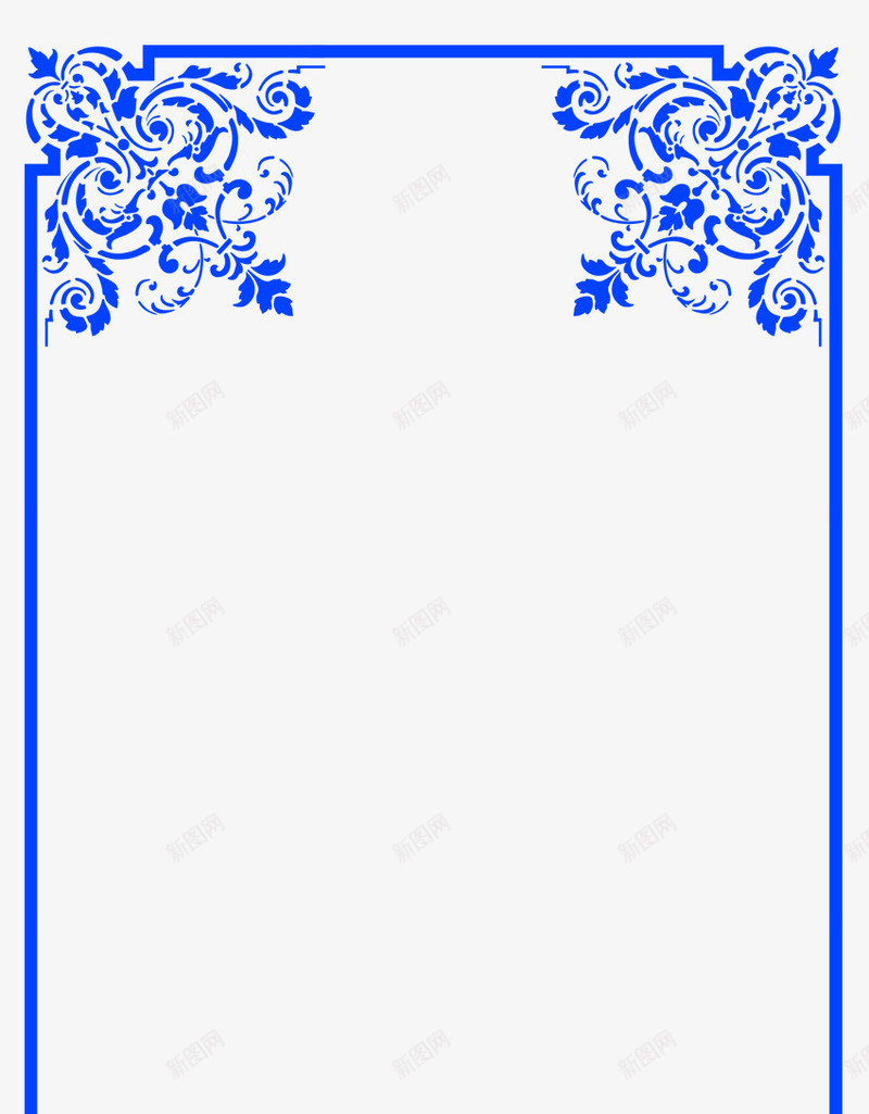 古典花边展架模板psd_88icon https://88icon.com X展架设计 x展架 古典花 古典边框 展架 展架模板 展架海报 海报素材 蓝色