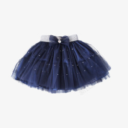儿童女装清新唯美蓝色半身公主裙素材