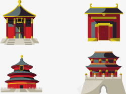 中式寺庙集合素材