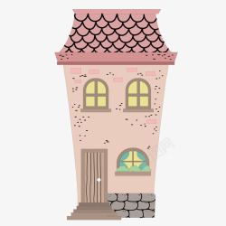 可爱小房子唯美卡通矢量图素材
