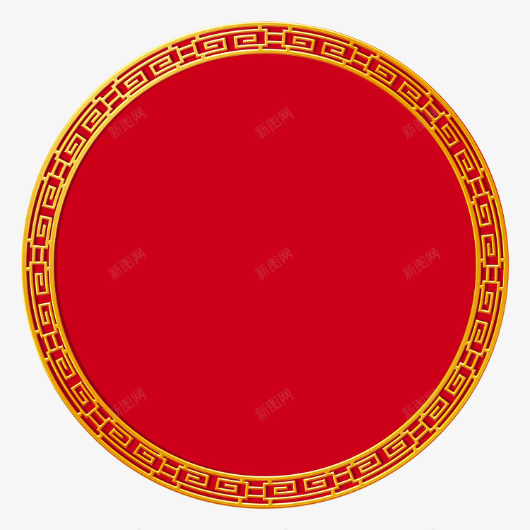 红色中式圆形花纹圆盘png免抠素材_88icon https://88icon.com 中式 圆形 红色 花纹