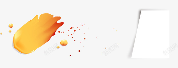 创意墨点横幅背景png免抠素材_88icon https://88icon.com 创意 创意横幅 墨点 横幅模板 橙色 颜料 颜色