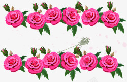 粉色玫瑰标题栏素材