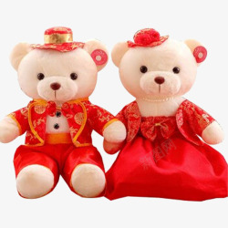 中式婚礼可爱娃娃衫素材