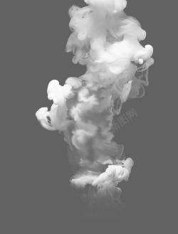中国风灰色妖娆创意异形唯美雾气素材