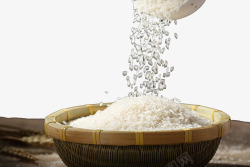 一袋米倒米粒高清图片