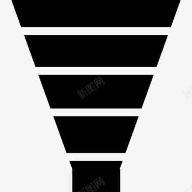 黑白条纹底版漏斗图图标图标