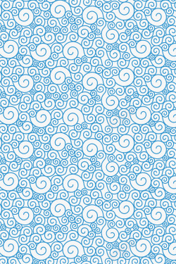 蓝色清新海浪波纹边框纹理素材