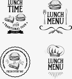 黑色午餐菜单logo素材