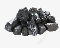 黑色反光煤炭块素材