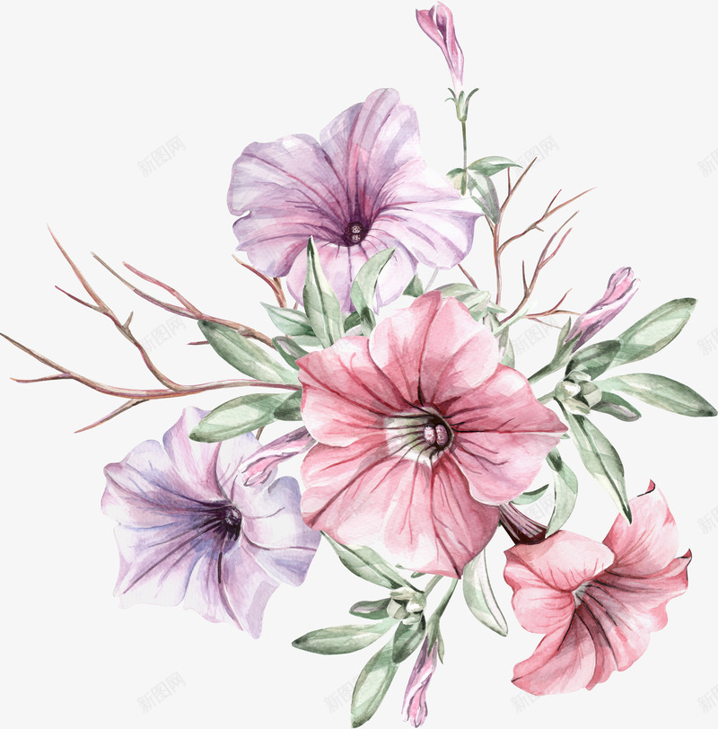 手绘彩铅小清新花卉png免抠素材_88icon https://88icon.com 小清新花朵 彩色 植物 花卉 花朵 装饰 鲜花