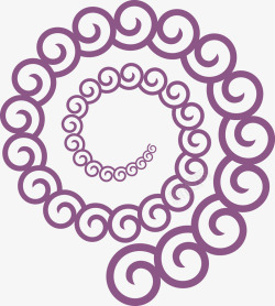 紫色旋转纹理花纹图矢量图素材