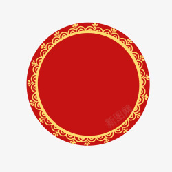 春节喜庆边框红色中国风素材
