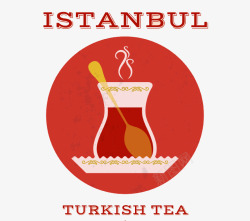 卡通土耳其茶背景素材