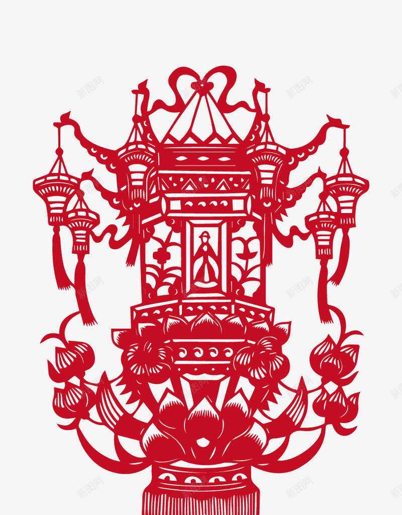 红色大气中国风灯笼png免抠素材_88icon https://88icon.com 中国风 喜庆 灯笼 节日 装饰