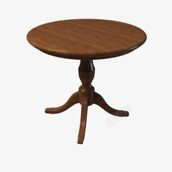 简单桌子简单中式古典圆形木桌高清图片