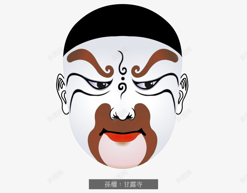 白色脸谱png免抠素材_88icon https://88icon.com 一张 卡通 手绘 白色 眼睛 脸谱 花纹 黑色