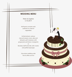 婚礼蛋糕菜单素材