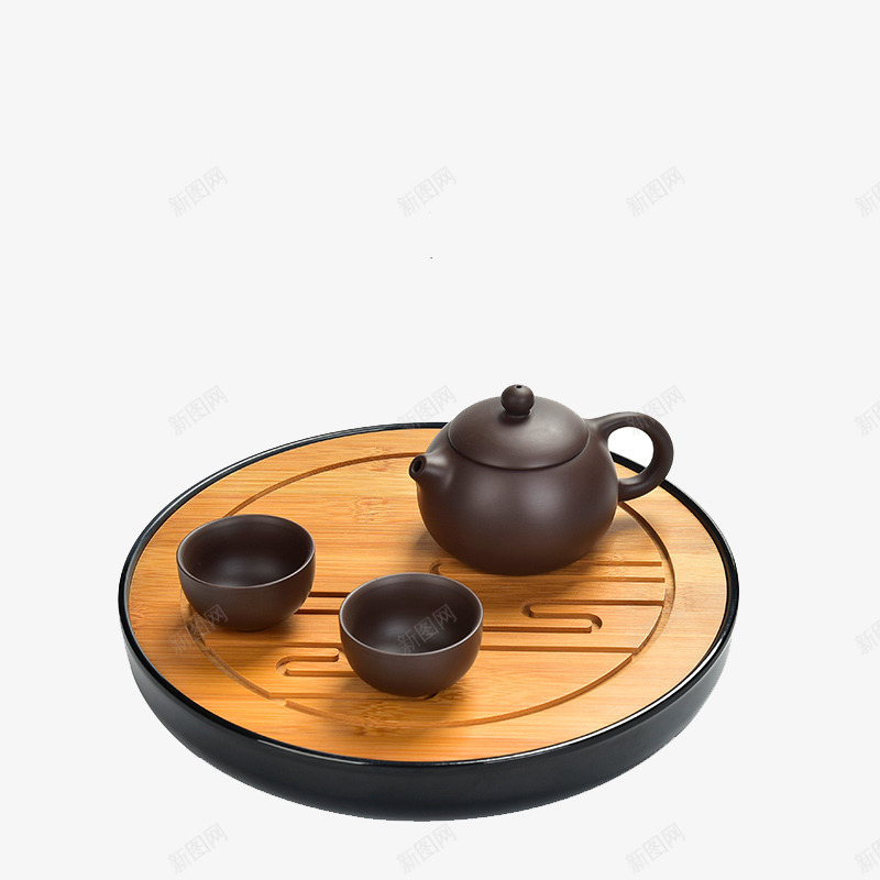 旅行茶具茶盘png免抠素材_88icon https://88icon.com 产品实物 日式 竹制 陶瓷