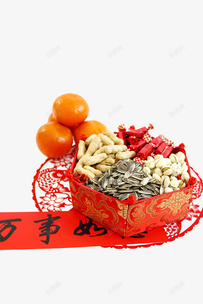 零食png免抠素材_88icon https://88icon.com png图片素材 免费png素材 新年橘子 糖果 花生