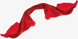 红色丝绸飘带飘动素材