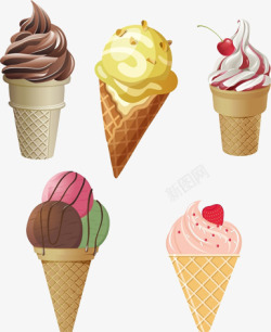 冰淇淋图案饮料素描素材