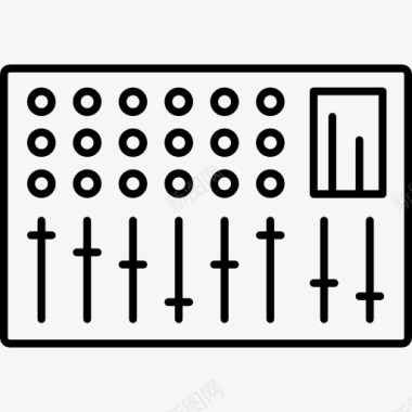 日杂品混合DJ混音器图标图标