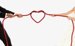 红绳牵出的心素材