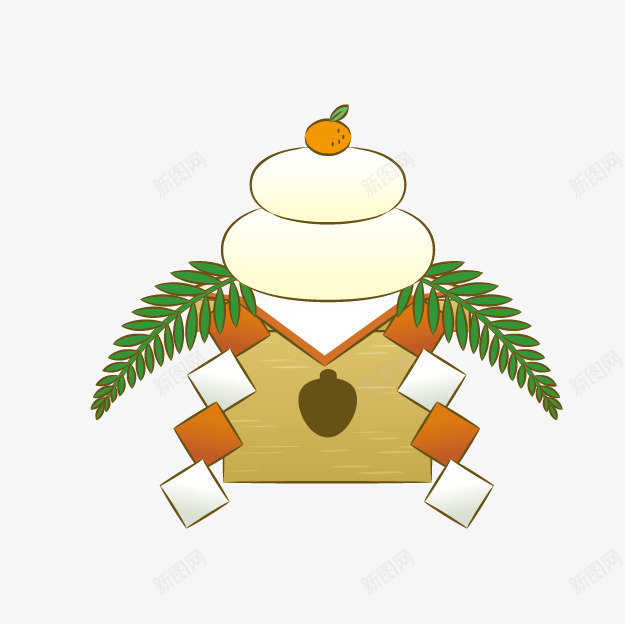 卡通新年喜饼png免抠素材_88icon https://88icon.com 卡通喜饼 新年喜饼 新年图案 日式食物