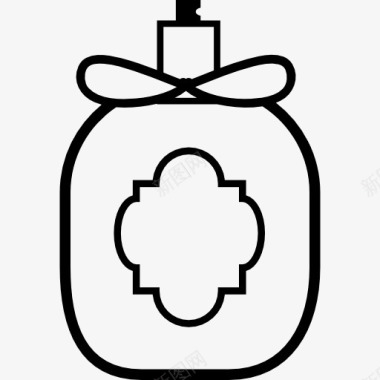 小黄瓶经典的香水瓶图标图标
