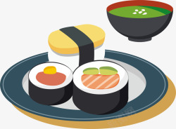 卡通日式菜矢量图素材