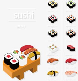 日本寿司菜单素材