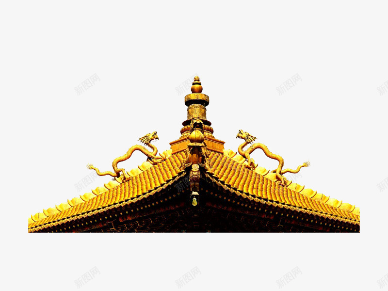 金色屋顶png免抠素材_88icon https://88icon.com png图形 png装饰 屋顶 装饰 金色