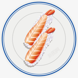 手绘美食虾尾矢量图素材