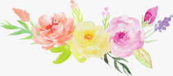 水墨玫瑰花装饰图案素材