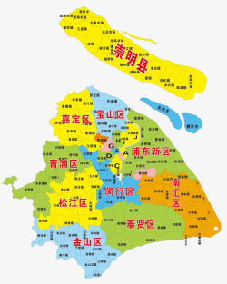 地图矢量上海市上海市创意地图高清图片