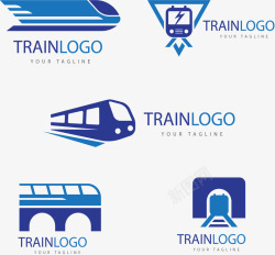 交通隧道6款创意火车标志矢量图图标高清图片