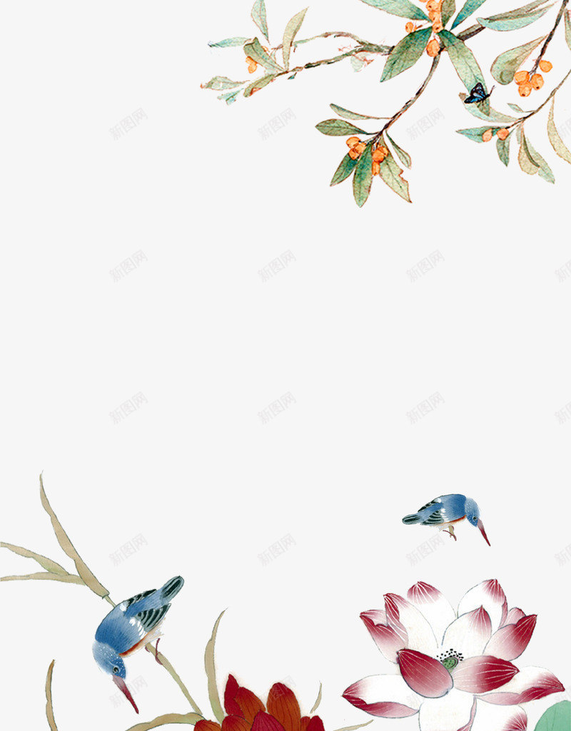 清新唯美手绘荷花背景psd免抠素材_88icon https://88icon.com 唯美 夏季 夏至 手绘 池塘 清新 背景 花朵 荷花