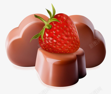 巧克力草莓巧克力卡通巧克力图案图标图标