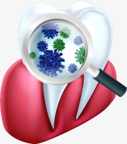 牙齿上的细菌素材